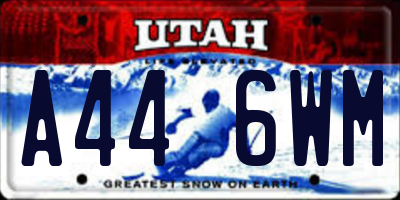 UT license plate A446WM