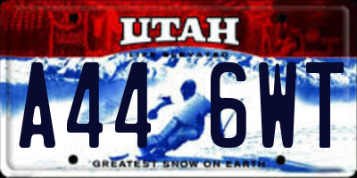 UT license plate A446WT