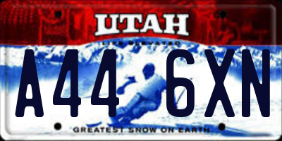 UT license plate A446XN
