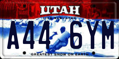 UT license plate A446YM