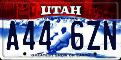 UT license plate A446ZN