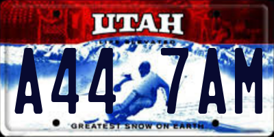 UT license plate A447AM