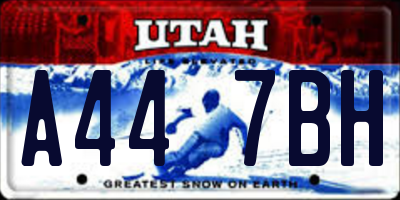 UT license plate A447BH