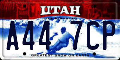 UT license plate A447CP