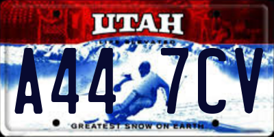 UT license plate A447CV