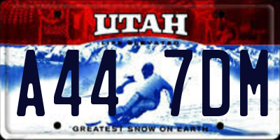 UT license plate A447DM