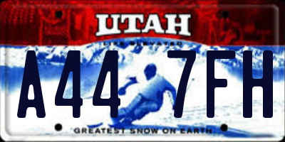 UT license plate A447FH
