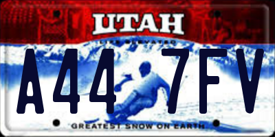 UT license plate A447FV