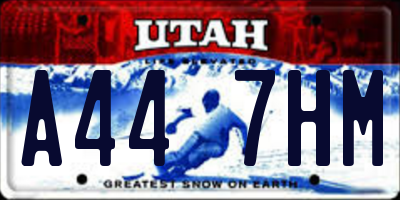 UT license plate A447HM
