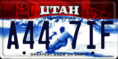 UT license plate A447IF