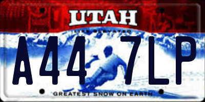 UT license plate A447LP