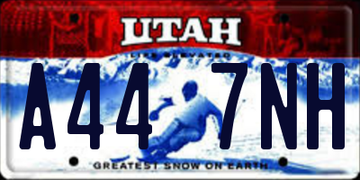 UT license plate A447NH