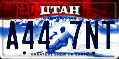 UT license plate A447NT