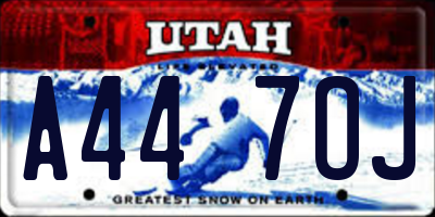 UT license plate A447OJ