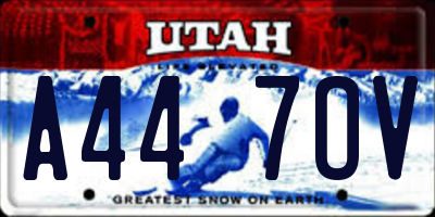 UT license plate A447OV