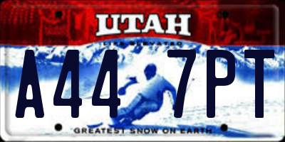 UT license plate A447PT