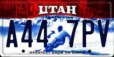 UT license plate A447PV