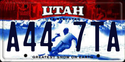 UT license plate A447TA