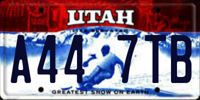 UT license plate A447TB