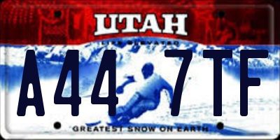 UT license plate A447TF