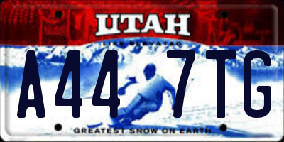 UT license plate A447TG
