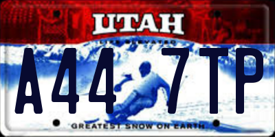 UT license plate A447TP