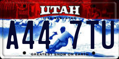 UT license plate A447TU