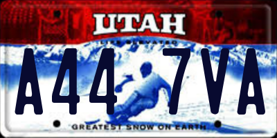 UT license plate A447VA
