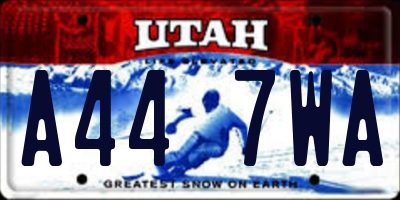 UT license plate A447WA