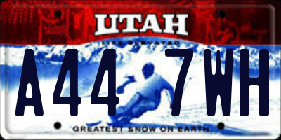 UT license plate A447WH