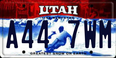 UT license plate A447WM