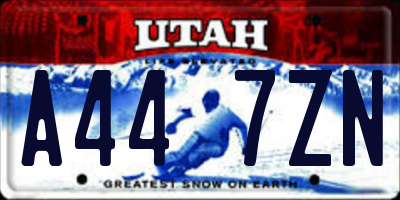 UT license plate A447ZN