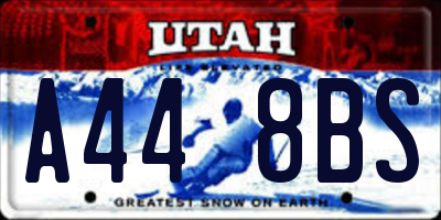 UT license plate A448BS