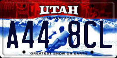 UT license plate A448CL
