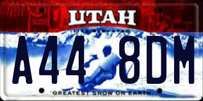 UT license plate A448DM