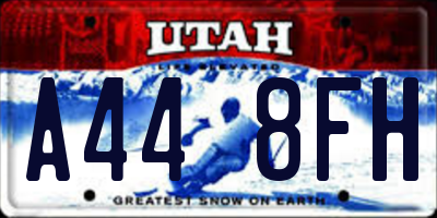 UT license plate A448FH