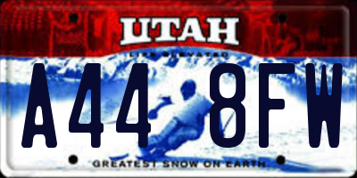 UT license plate A448FW
