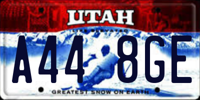 UT license plate A448GE