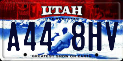UT license plate A448HV