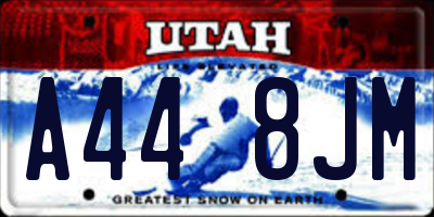 UT license plate A448JM