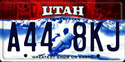 UT license plate A448KJ