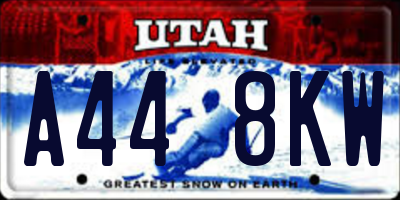 UT license plate A448KW