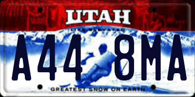UT license plate A448MA