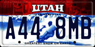 UT license plate A448MB