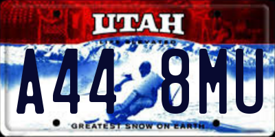 UT license plate A448MU