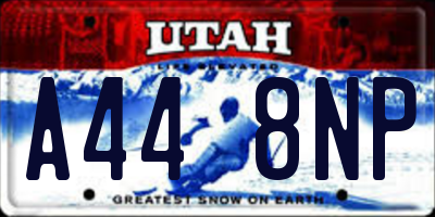 UT license plate A448NP