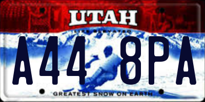 UT license plate A448PA
