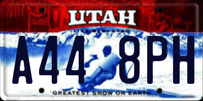 UT license plate A448PH