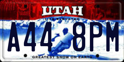 UT license plate A448PM