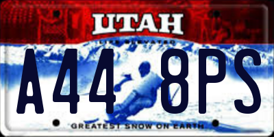 UT license plate A448PS